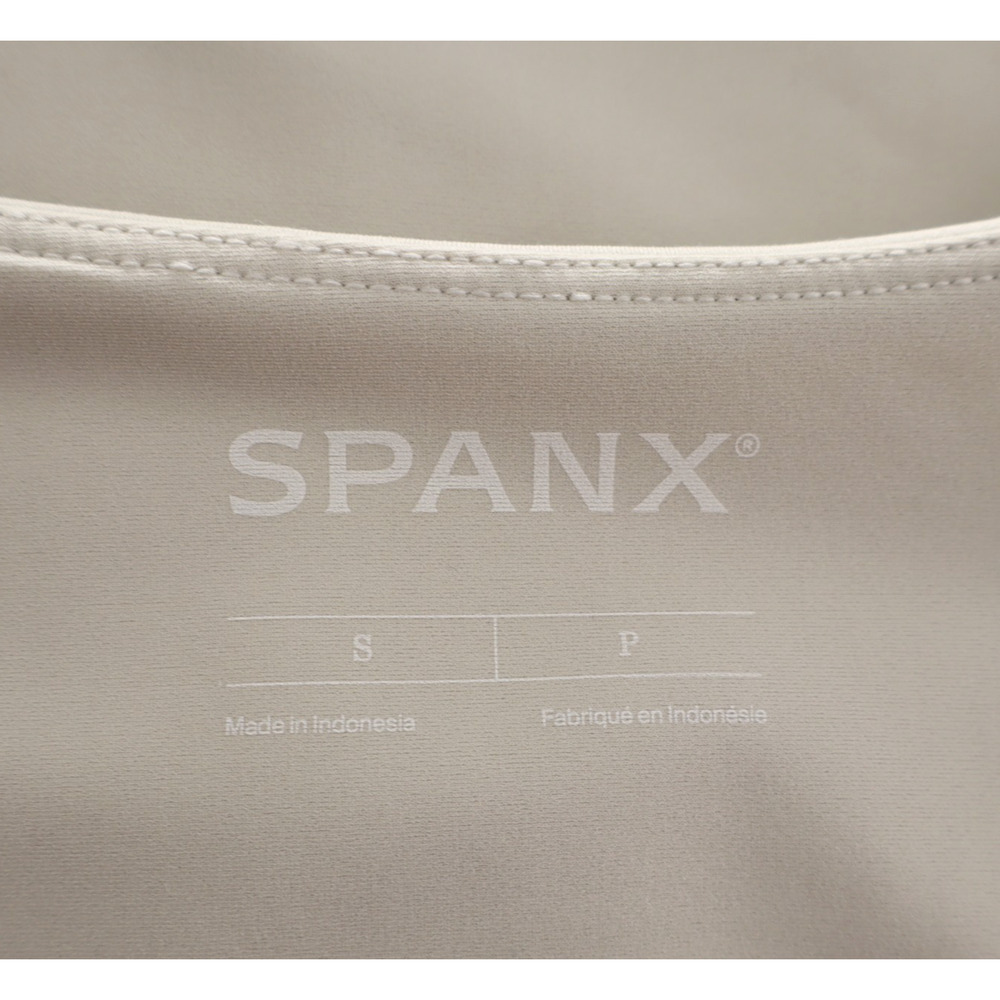 Spanx Sz Small Jersey Crewneck Long Sleeve Top Nude Compression Tee Smooth - Picture 5 of 8